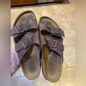 Brown Double Strap Buckle Birkenstocks